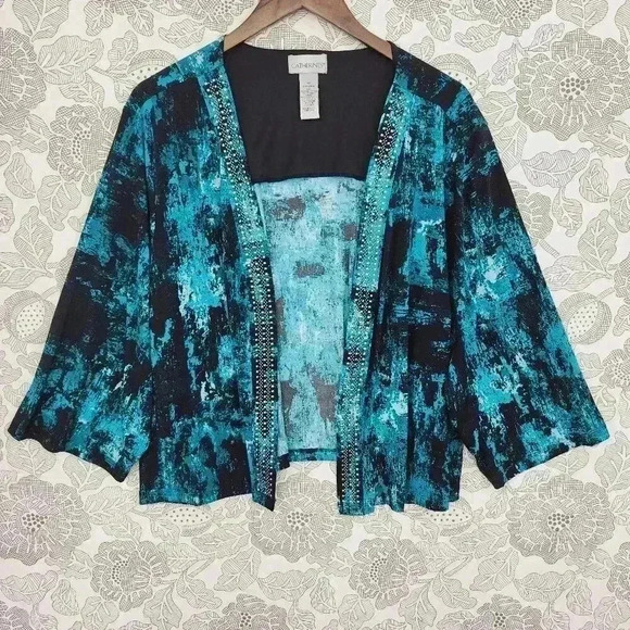 Catherines Studded Open front Women's Cardigan 3X 9971C - Picture 1 of 6
